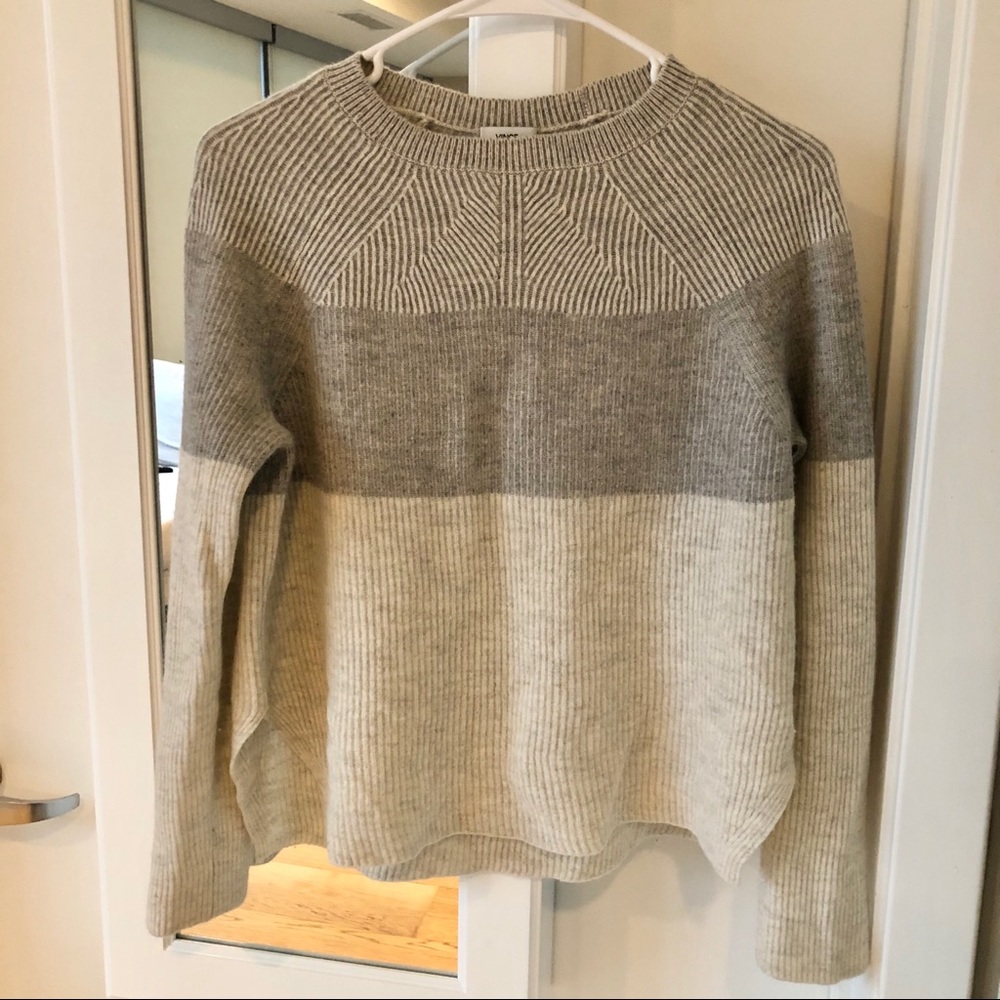 Vince Colorblock Ribbed Sweater